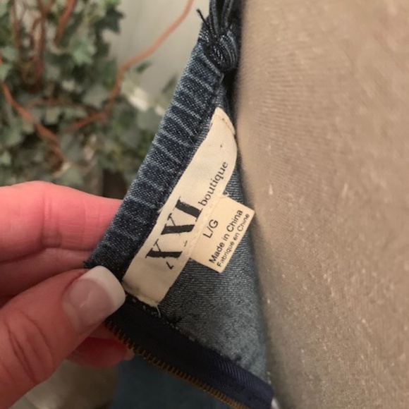 Boutique Denim Bustier Top - Picture 7 of 8